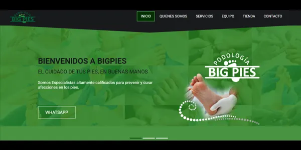 Sitio web de Podologia Big Pies