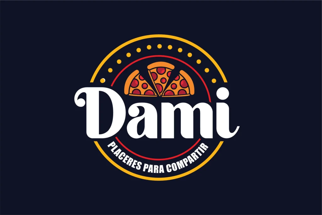 Identidad de la pizzeria Dami, Placeres para compartir