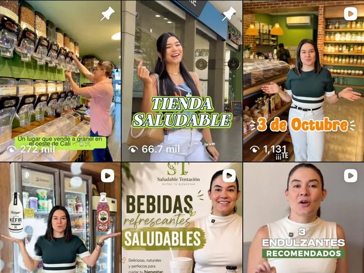 Feed de Instagram de Saludable Tentacion